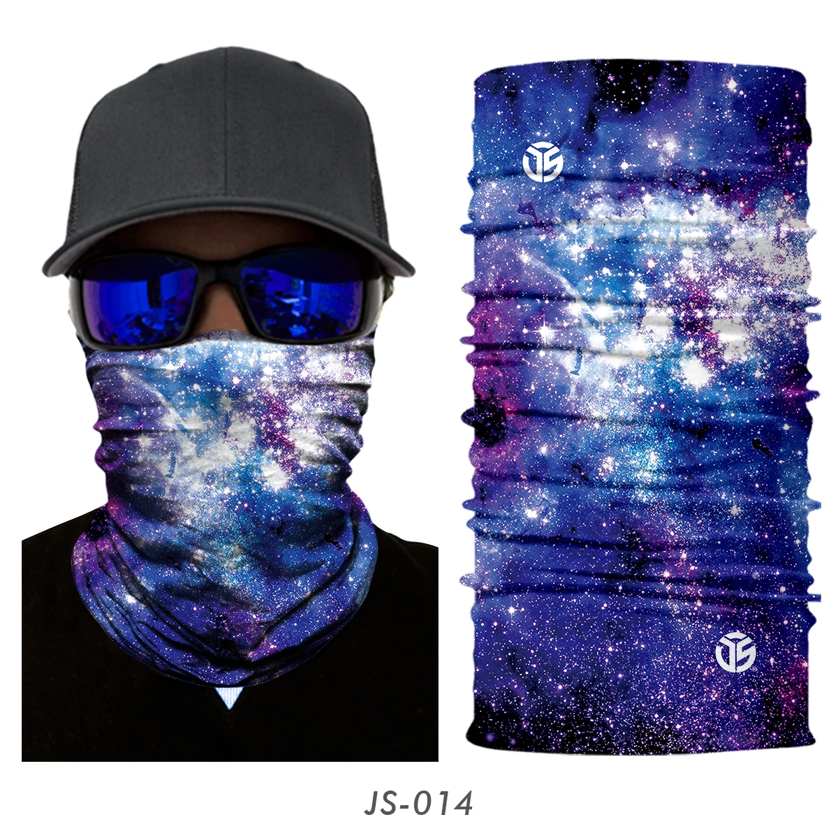Балаклава с 3D-принтом в виде Галактики, шарф, повязка на шею, повязка на шею, маска на половину лица, головные банданы, повязка на голову для мужчин и женщин - Цвет: JS-014