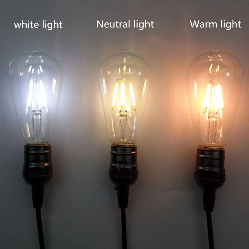 Edison Light Bulb Ampoule E27 Vintage Decor Incandescent Lamp 220V 12W ST64 Filament Light Bulb Lampada Retro Edison Lamp