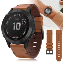 Для Garmin Fenix 6/6 Pro, ремешок из натуральной кожи, ремешок Fenix 5/5 Plus, Смарт-часы, сменный Браслет, ремень 22 мм, ремешок для часов