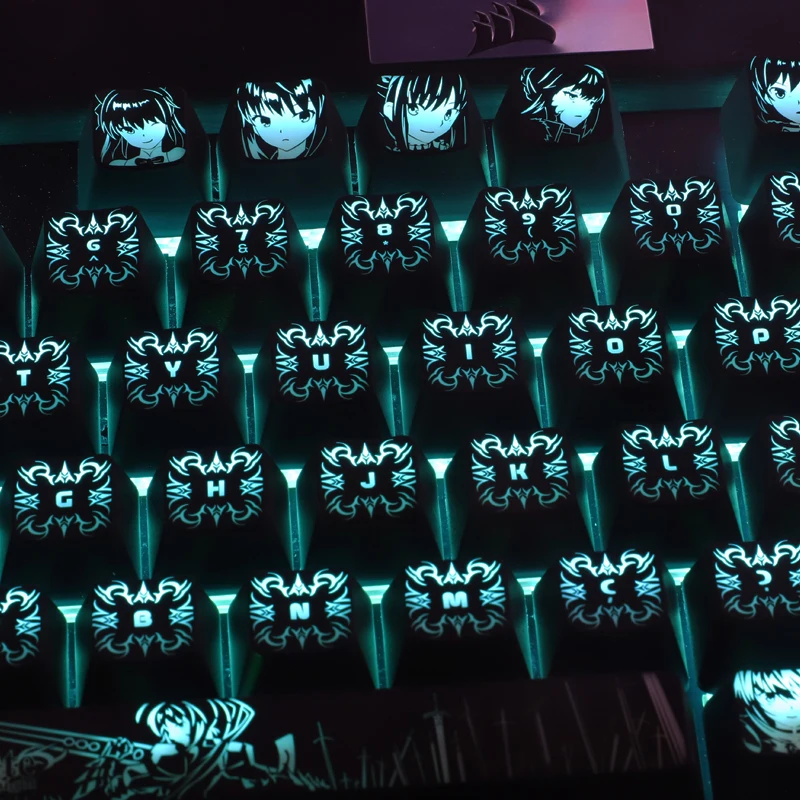 sabre teclado mecânico buraco preto revestimento chave