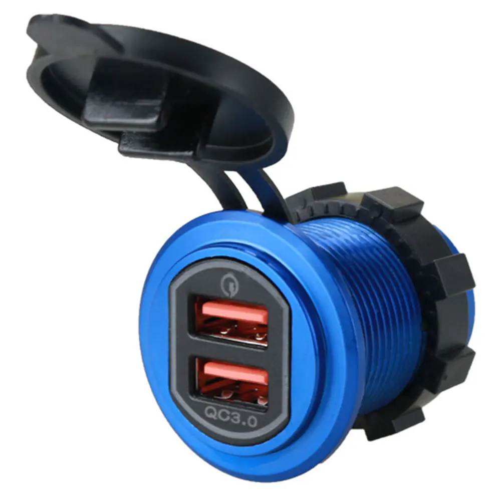 Автомобильное USB зарядное устройство, автомобильный адаптер, практичное автомобильное зарядное устройство, порт питания 12-24 В, 36,8*48,7*28,8 мм, поворотный