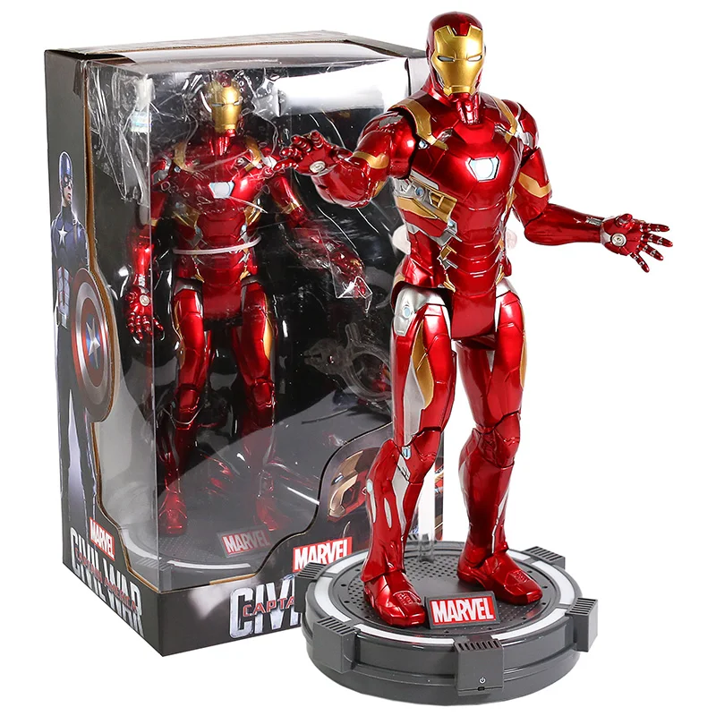 Капитан Америка, Железный человек, фигурка из коллекции Marvel, модель игрушки, светильник - Цвет: box