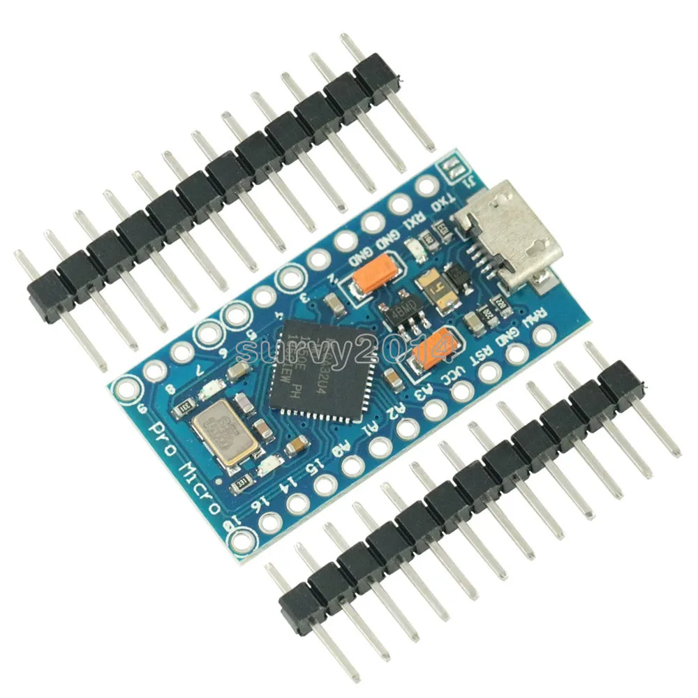 Pro Micro ATmega32U4 5 в 16 МГц замена ATmega328 для Arduino Mini на 2-рядный штырьковый разъем Leonardo Usb
