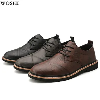 

Men Oxford Dress Shoes Work Safety Shoes shiny Male Casual Shoes lace up for work male Footwear designer shoes Men fashion