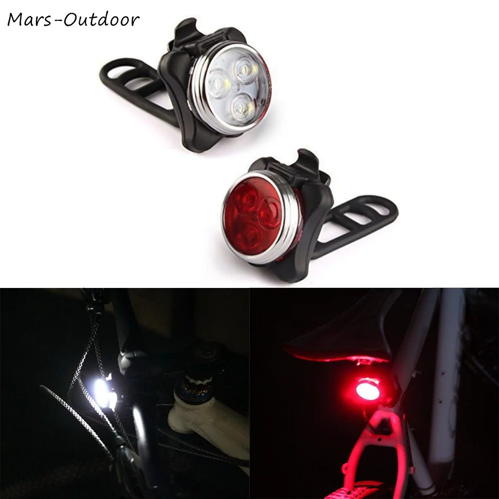 

2Pcs/set Rechargeable MTB Road Bike Bicycle Light Set USB Charging Super Bright Cycling Headlight Waterproof Front/Rear Light