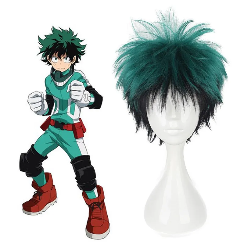 Парик для косплея моя геройская Академия Izuku Midoriya парик боку без героев