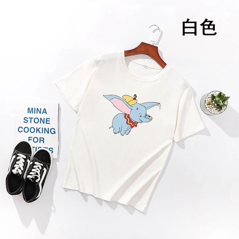 

Super Fire CEC Short Sleeve T-shirt WOMEN'S Dress 2019 New Style chao wang Red Loose And Plus-sized Mid-length Dumbo White Top