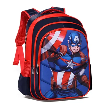 

Good quality Captain America Schoolbag Boy Girl Children Kindergarten School bag Teenager Schoolbags Kids Student Backpacks