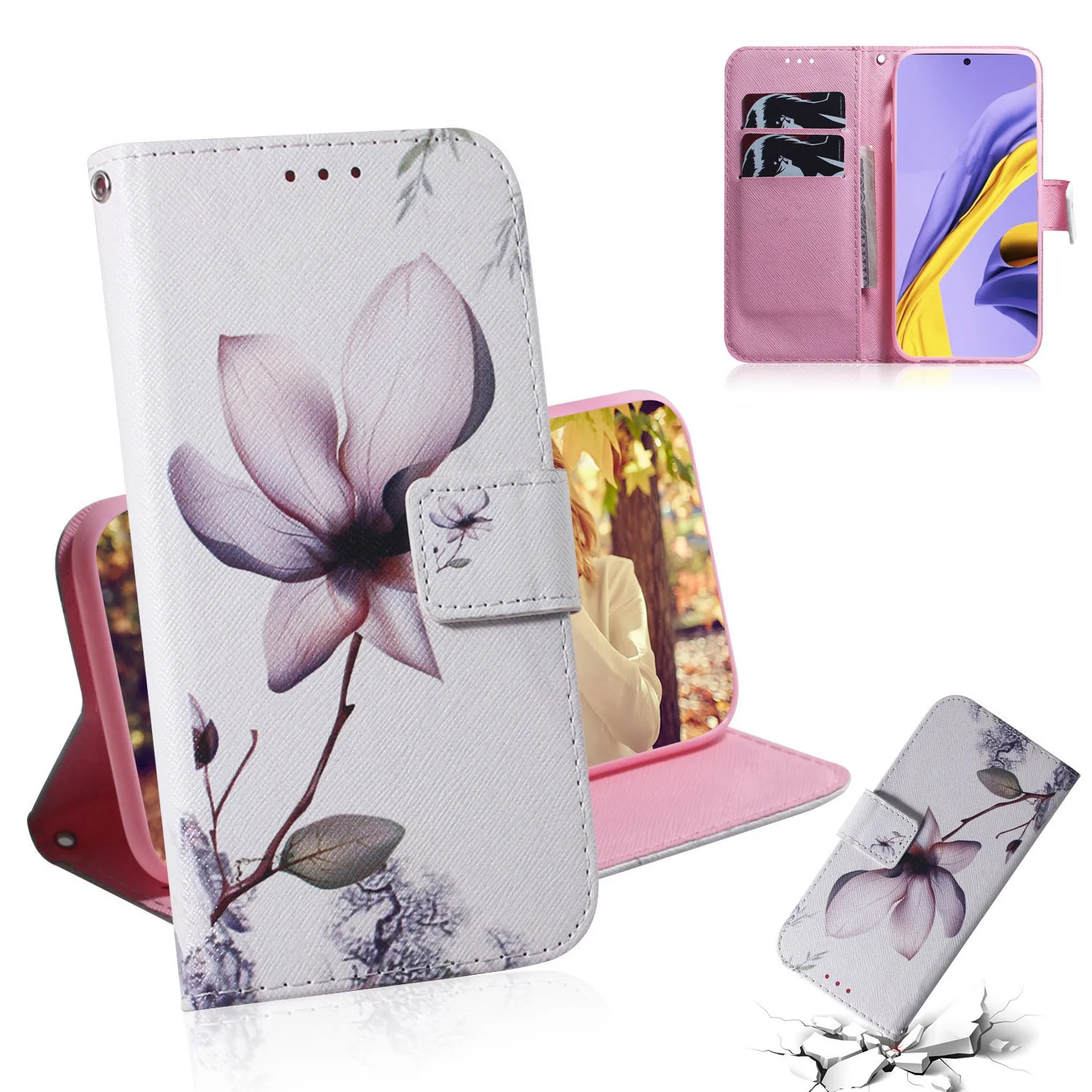 

For A50 Samsung A51 A 50 Case Bumper on Galaxy A50 A51 A50S PU Leather Wallet Case For Coque Smasung A51 A50 Mobile Phone Case