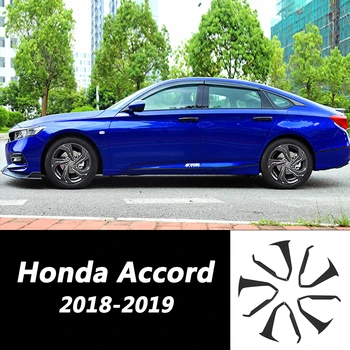 

Car Tire Hub Cover Trim For Honda Accord 10 10th 2018 2019 Auto Carbon Fiber Texture Stickers Car Styling Accessories