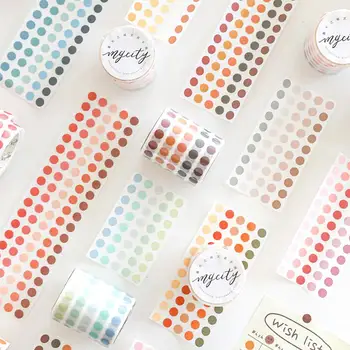 

DIY Colourful Cute Dots Stickers Adhesive Tapes Planner Decoration Paper