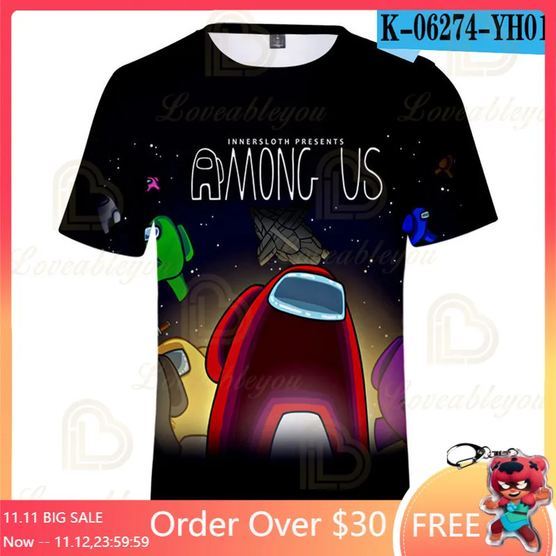 

Men and Women Cartoon Shirt Tops Impostor Teen Clothes Among Us 3 To 14 Years Kids T-Shirts Killing Game 3D Printed T Shirt