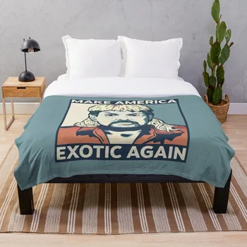 

Make America Exotic Again Joe Exotic Throw Blanket Soft Sherpa Blanket Bed Sheet Single Knee Blanket Office Nap Blanket