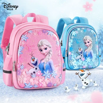 

Disney Children's Elsa School Bag Cartoon Princess frozen Backpack Schoolbags Children's Books Bags