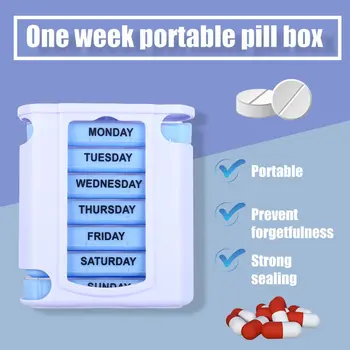 

7 days portable pill box medicine storage Organizer Container Case mini Pill Box Medicine Sorter Weekly Storage Box