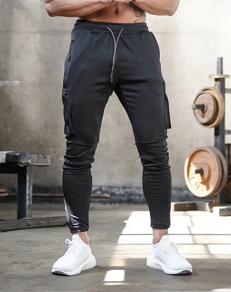 Мужские спортивные штаны 2020Gym тренировочные для бега мужские однотонные из