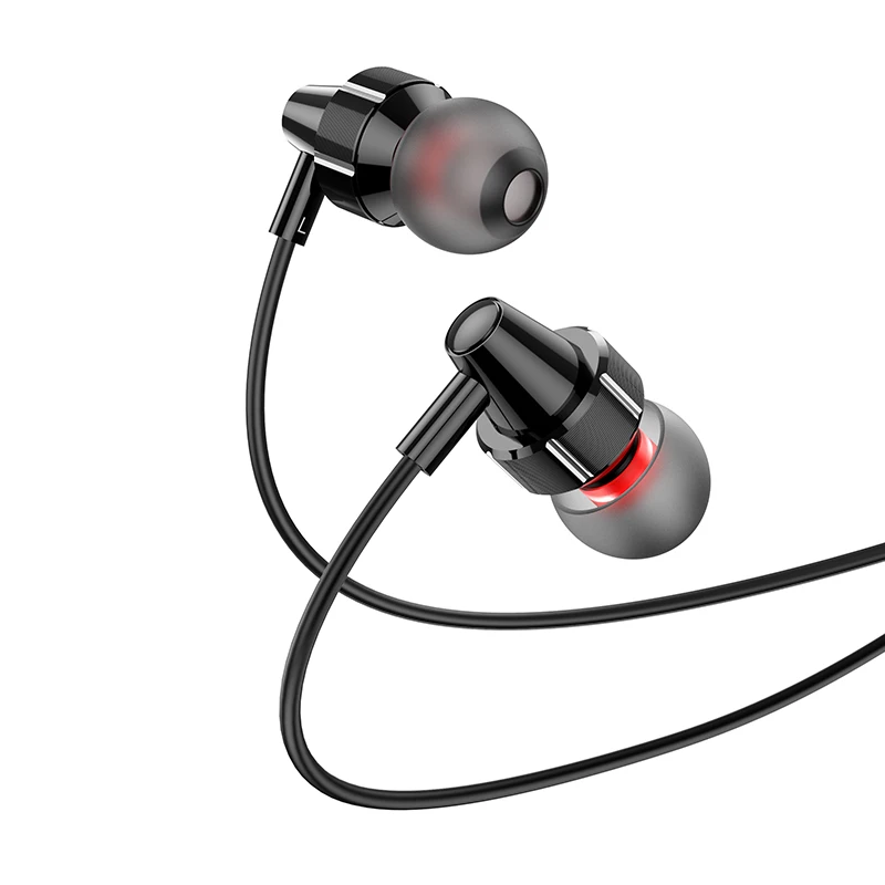 Earphones in Ears Universal Sports Wired Headset Travel Microphone for iPhone / Android 3.5mm Earbuds
