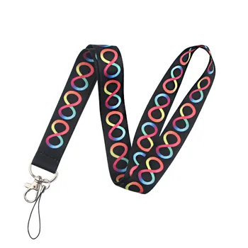 

20pcs/lot Neurodiversity Lanyard Car Key Hang Rope ID Card Badge Holders Mobile Phone Customizable Neck Straps AL3190