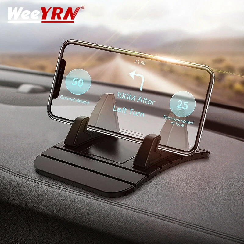 

WeeYRN Mount Phone Stand Bracket Car Dashboard Non-slip Mat Silicone Phone Holder Pad For iPhone Huawei Xiaomi Mobile Holder Car