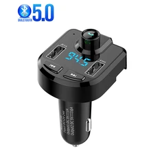 bluetooth Car kit Dual USB Car Charger 3.6A 2.1A LED FM Transmitter 3.6A 2 Port USB MP3 music Player for iphone all mobile