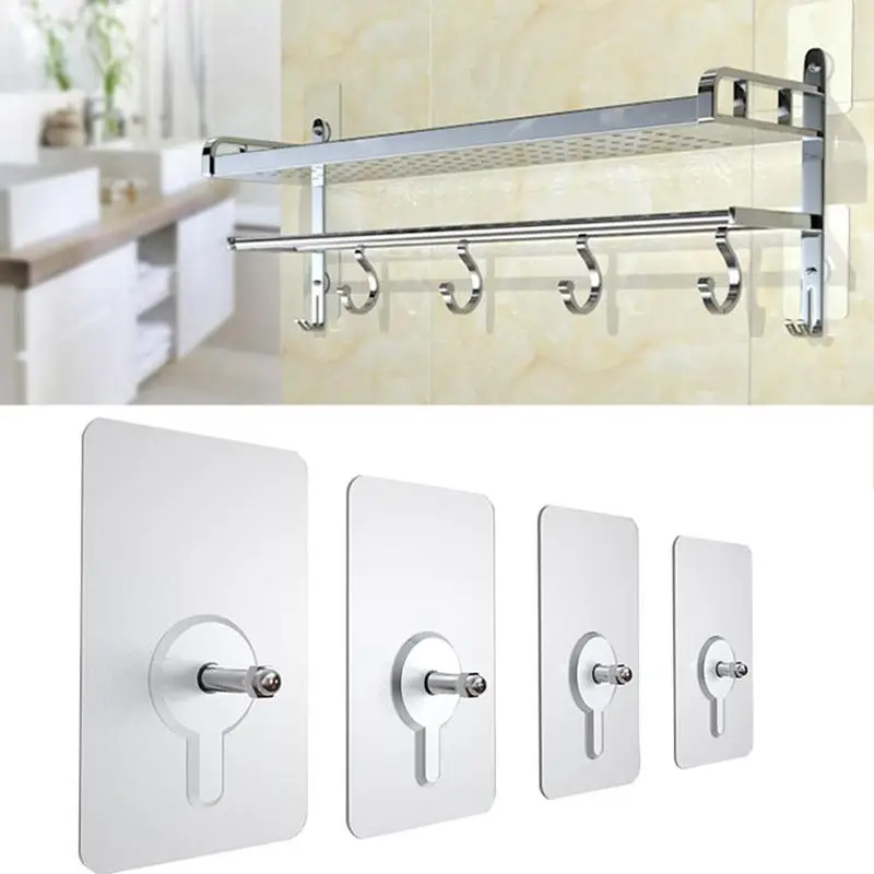 1pcs Strong Non-Trace Self Adhesive Nails Hook Waterproof Durable Kitchen Bathroom Screw Hook Hanger Suction Cup Sticking Nail afbeelding