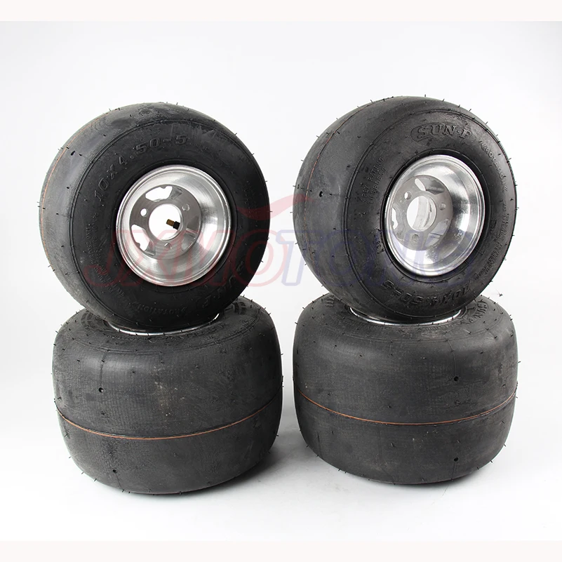 KARTING wheel tire front wheel 10x4.50-5 rear 11x7.10-5 with 5 inch aluminium alloy hub for GO KART ATV UTV Buggy