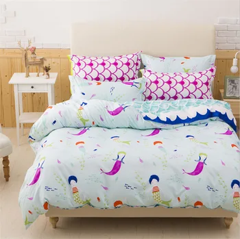 

Human Fish Printed Bedding Article 4Pcs Set Bedspread Quilt Cover Pillow Cover Soft and Comfortable Skin-Friendly