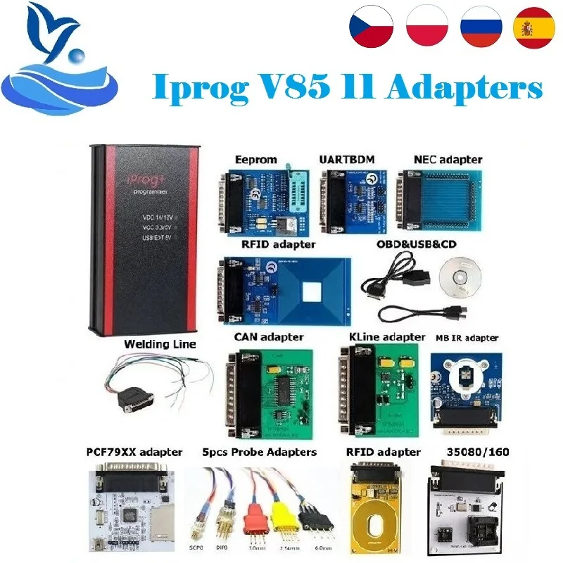 Программатор V85 V84 Iprog Pro + для IMMO/коррекции пробега/сброса подушек безопасности до