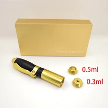 2в1 пистолет для инъекций, гиалуроновая ручка, мезо-пистолет высокого давления, 0,3 мл и 0,5 мл, головка, золотая ручка для гиалуроновой кислоты, для подъема губ, наполнитель, инжектор