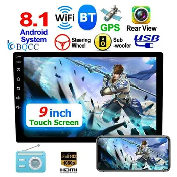 

Autoradio 9in Android 8.1 Car Stereo GPS Navigation Bluetooth WiFi USB Radio RDS Receiver Unit