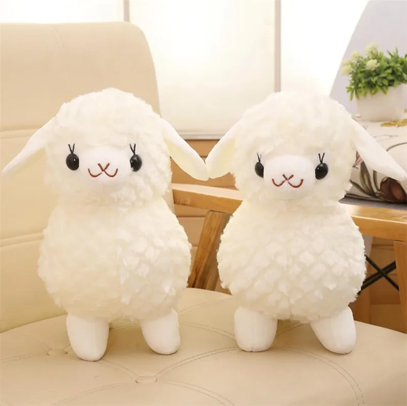 

35/45cm White Alpaca Plush Sheep Toy Japanese Soft Alpacasso Stuffed Animals Lovely Present for Girls
