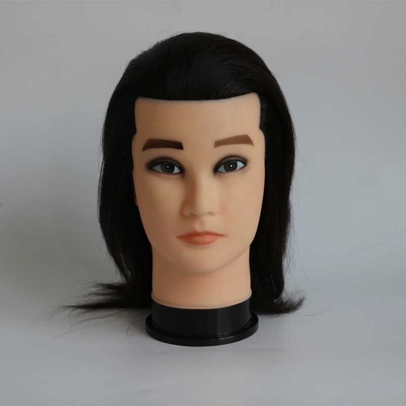 

male mannequin hairdressing training head with 100% 8inch human hair cosmetology hair styling dummy hair doll manican h