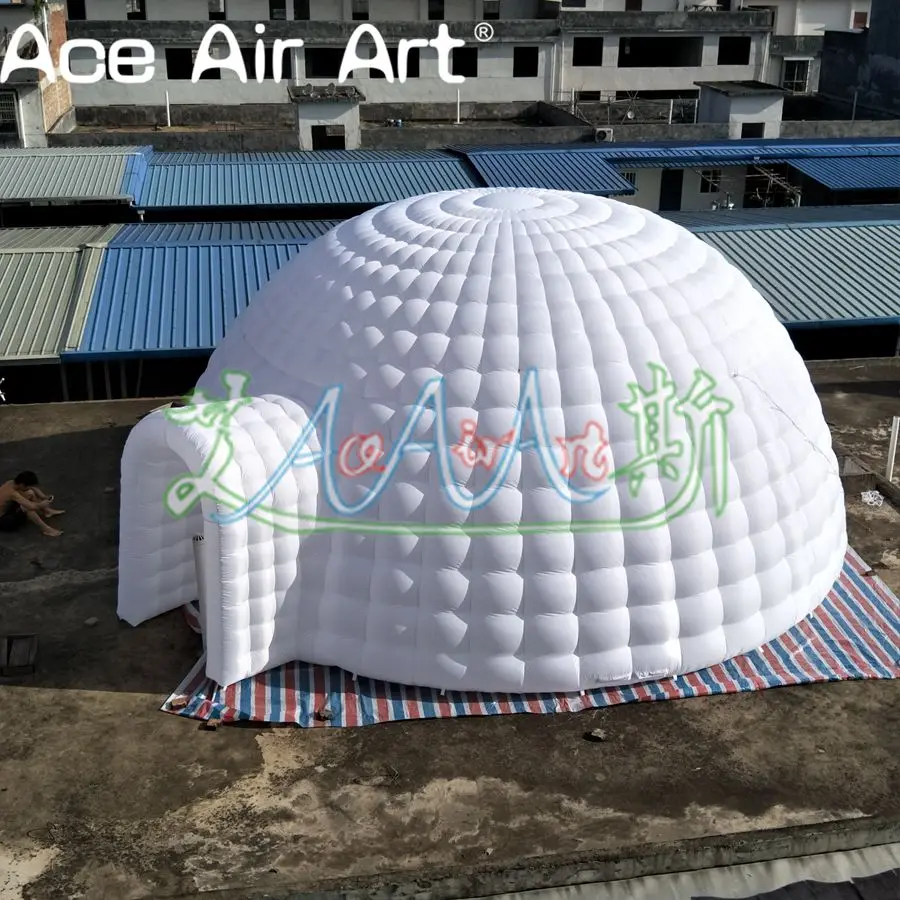 Гигантский купол igloo белый надувной шатер 8 м диаметр Юрта шар с бесплатной