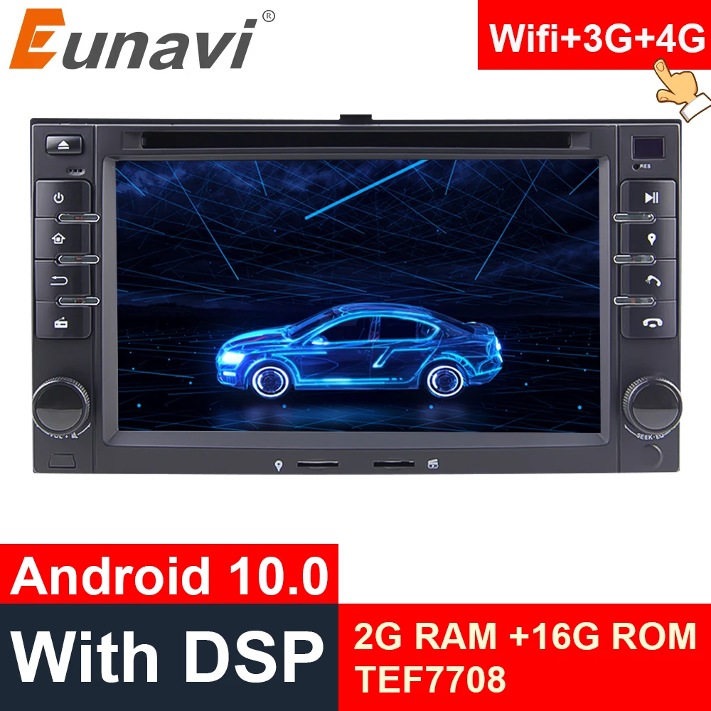 Eunavi Android 10 автомобильный DVD для KIA SORENTO MAGENTIS SPORTAGE MORNING CEED RIO CERATO 2005 2010 2 Din