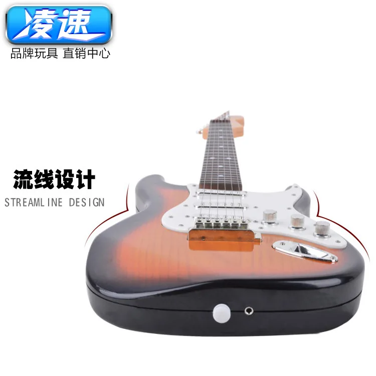 Lnsu-Children Voice Touch Hand Flare Model Guitar Music Instrument Playing Toy Stall Hot Selling Gift