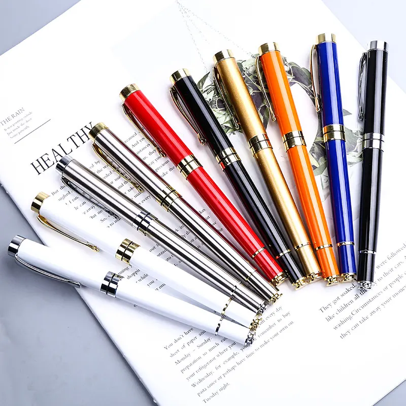 Luxury Roller Ball High Quality Black Signature Gel Pen Business Office School Stationery Personalise Custom Logo Stationary Kit