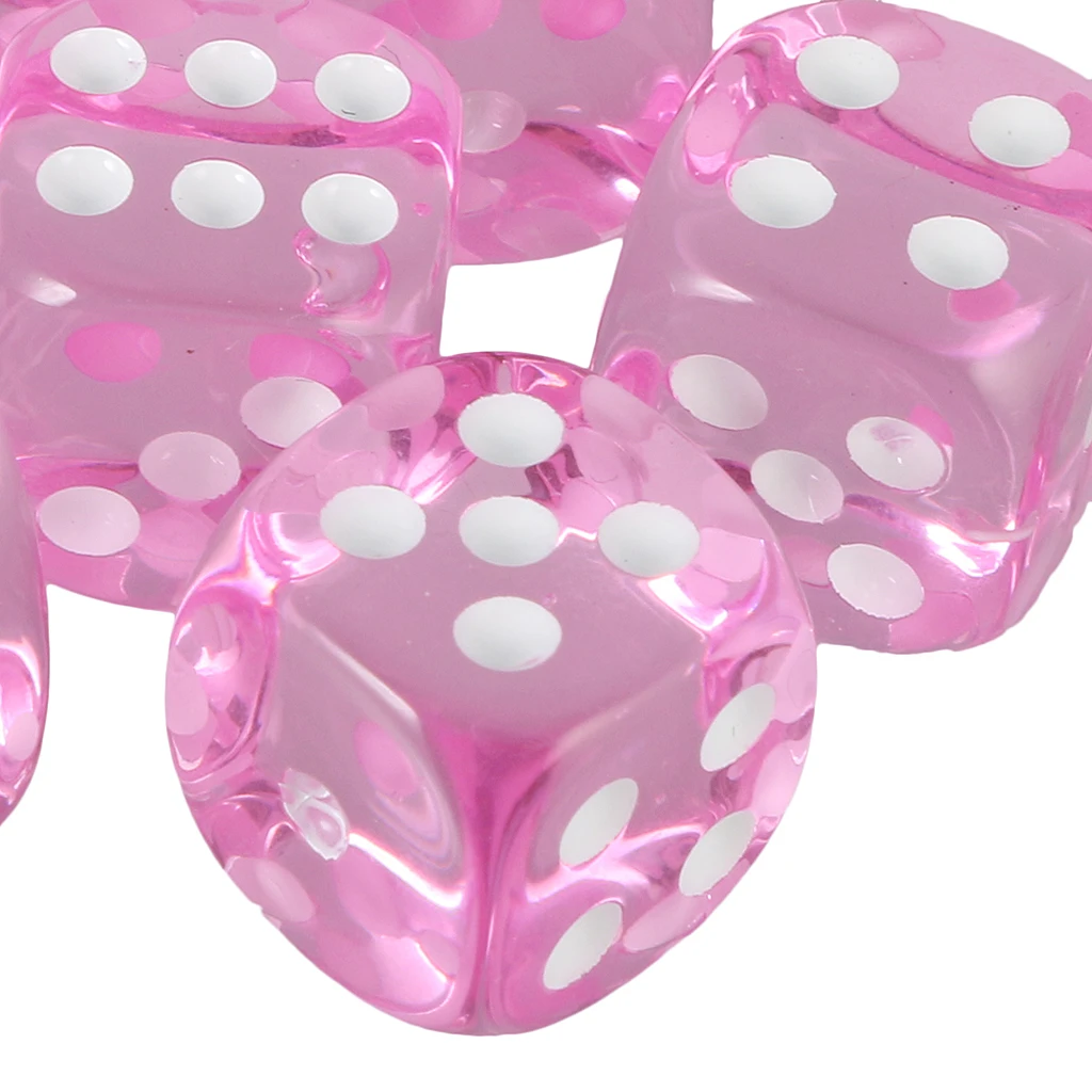 10pcs 16mm Six-sided D6 Dice for Dungeons & Dragons D&D TRPG Dices Party Gambling Dices Game Digital Dices