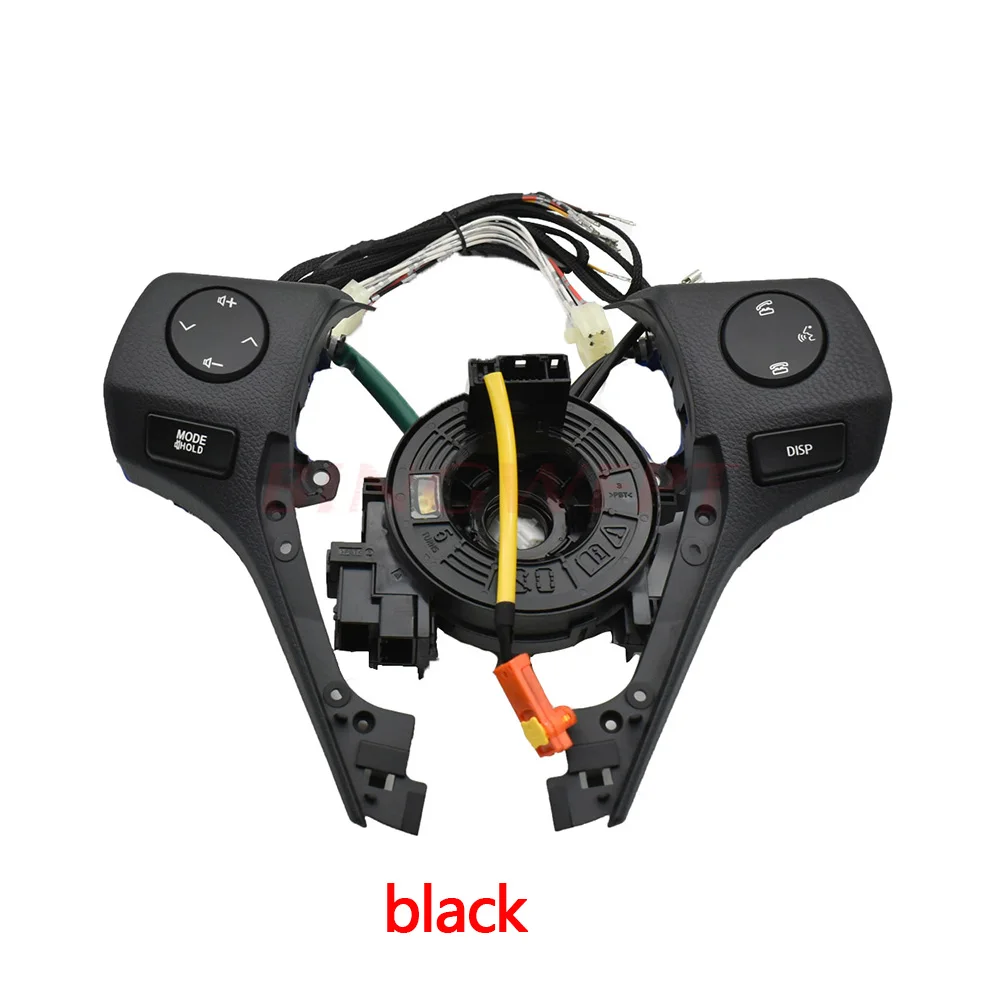 2-Buttons-Cable Carbon fibe 84250-02560 кнопки Bluetooth телефон рулевое колесо аудио кнопка управления для TOYOTA Corolla RAV4-15 стайлинга автомобилей - Цвет: 2-Buttons-Cable