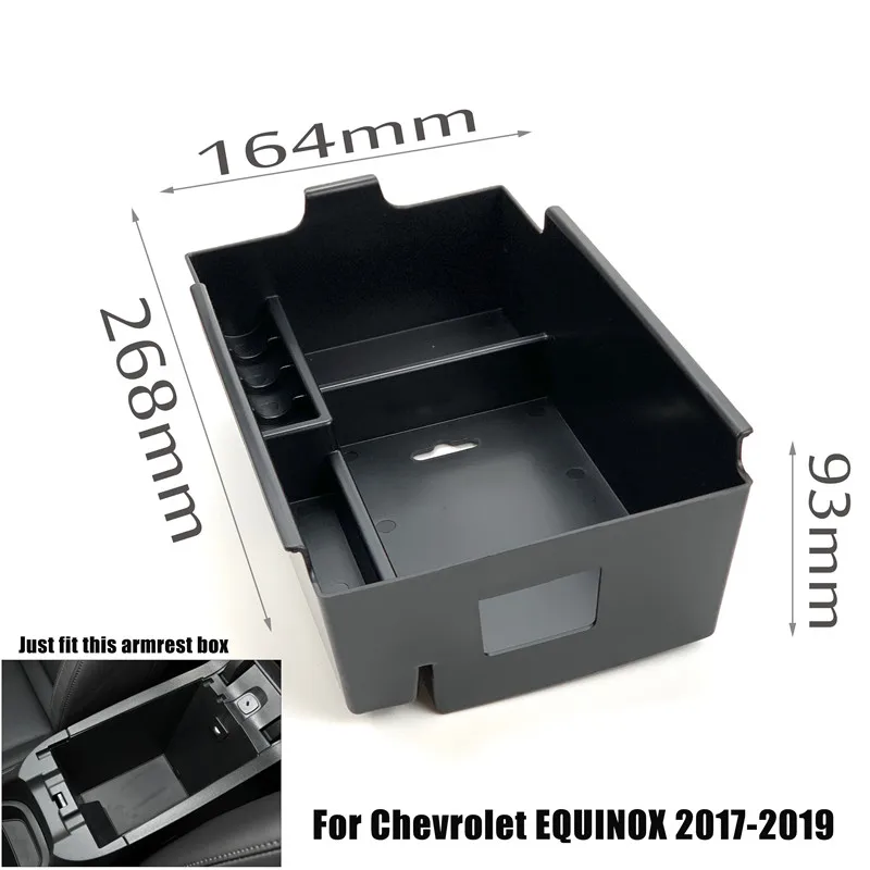 For Equinox 17-19 Автомобильные аксессуары подлокотник коробка для хранения для Chevrolet Equinox Captiva Malibu XL центральная консоль контейнер органайзер для хранения - Название цвета: For Equinox 17-19
