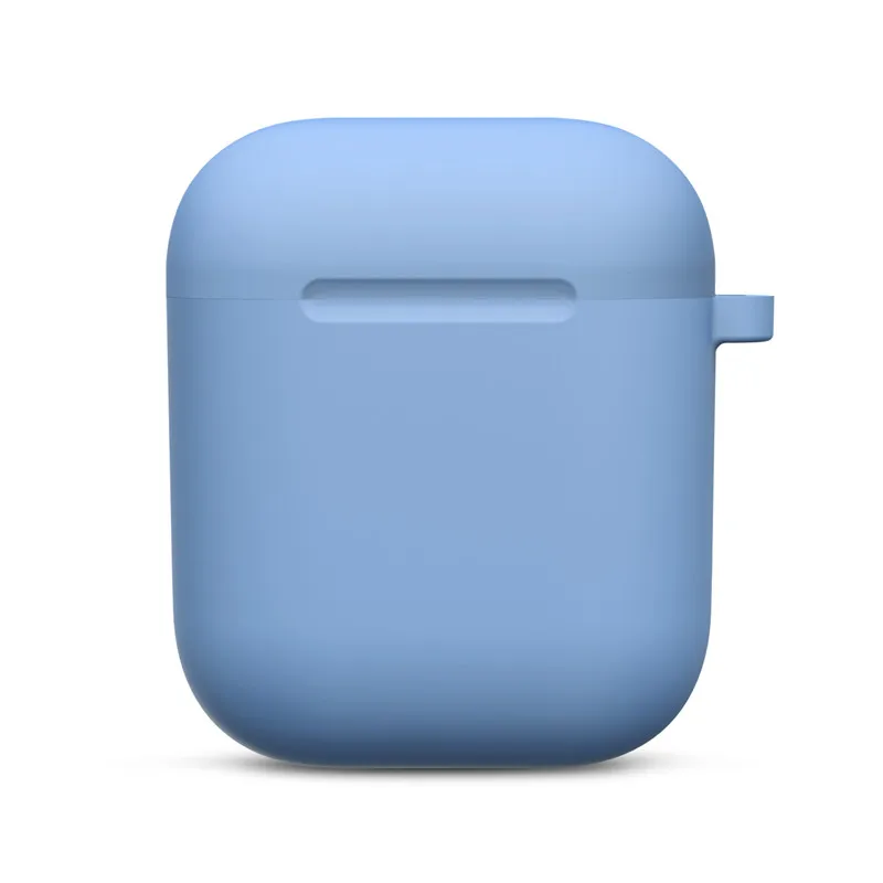 Sky Blue Мини Мягкий силиконовый чехол для Apple Airpods противоударный чехол для Apple гарнитура для Airpods чехол s ультра тонкий Air Pods защитный чехол - Цвет: Sky Blue