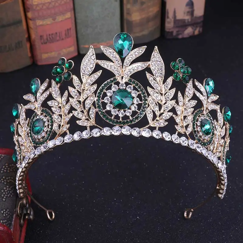 

Crystal Bridal Crown Tiara Clear Rhinestones Handmade Hairwear Brides Diadem Pageant Crowns tiara Wedding Jewelry
