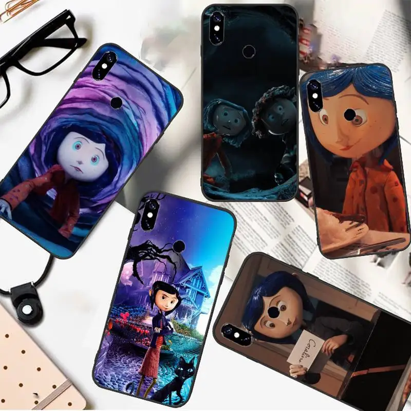 

Horror Fantasy Anime Movie Coraline Phone Case For Xiaomi Redmi Note 4 4x 5 6 7 8 pro S2 PLUS 6A PRO