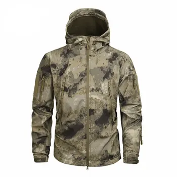 

New Outdoor Shark Skin Fleece Jacket Men's Windproof And Rainproof Warm Tactical Soft Shell Jacket