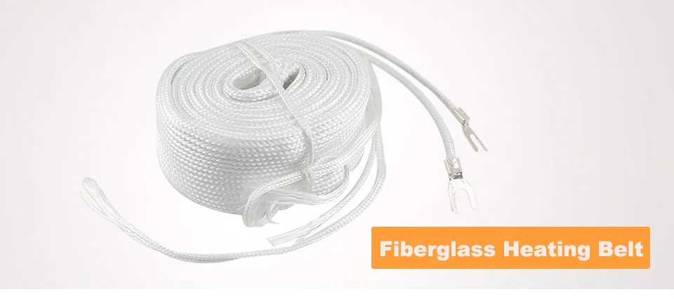 Description Picture 2 of itemFireproof Fiberglass Heating Belt Element 220V 0.5/1/1.5/2/2.5M Length 3cm Width Electric Heater Element for Pipeline