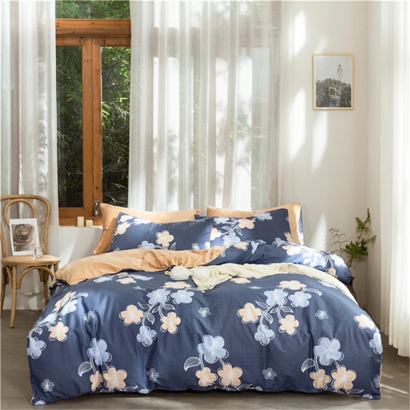 Dreamort осень и зима хлопковый+ фланелевый Комплект постельного белья queen King size простыня+ пододеяльник+ наволочка