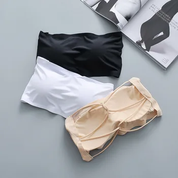 

Summer Women Underwear Seamless Girls Tube Tops Strapless Padded Bra Bandeau Tube Top Intimates Soft Invisable Bra Sexy Lingerie