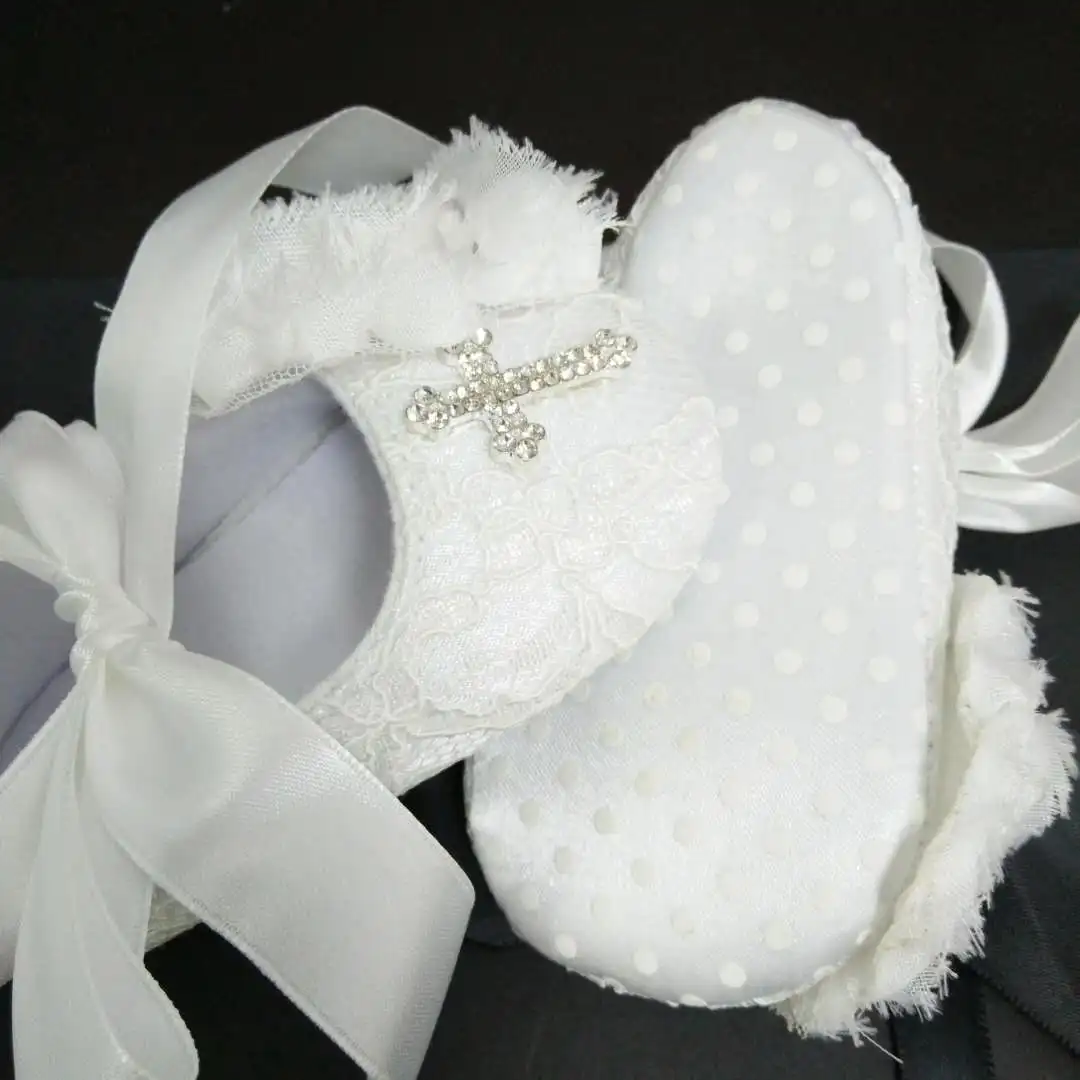 Dollbling Christening Baptism Hair Bows Toddler Boutique Pacifier Baby Girl Shoes Diamond Keepsake Birthday Party Pageant Gift 2