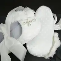 Dollbling Christening Baptism Hair Bows Toddler Boutique Pacifier Baby Girl Shoes Diamond Keepsake Birthday Party Pageant Gift 2