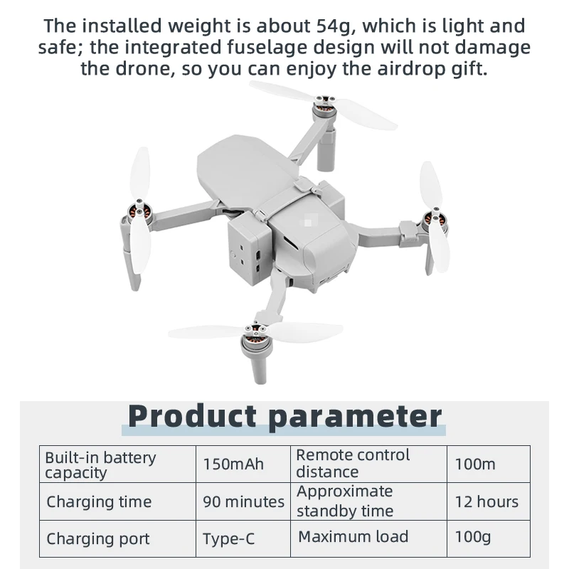 Canhão de ar para Dji Sistema de Queda de ar Isca de Casamento Entrega da Vida Mavic Mini Presente Resgate 2 1 se - Image 4