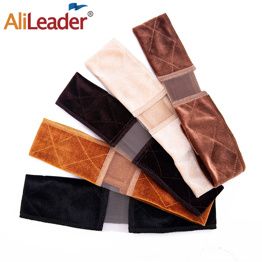 

Aileader 10 Pcs/Set Factory Selling Wig Grip Elastic Soft Velvet Head Band For Wigs Velcro Adjustable Fixed Wig Lace Hair Grip